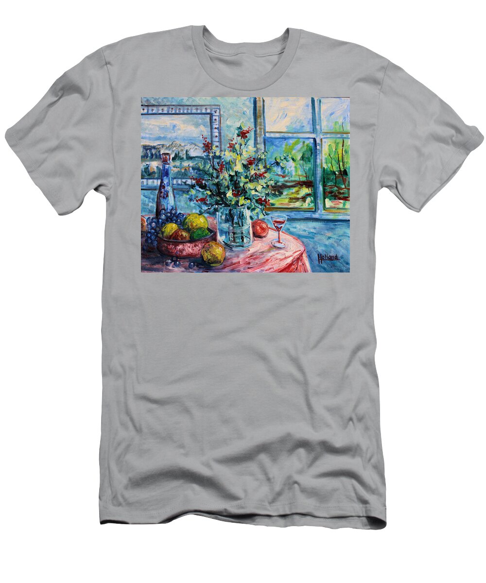 Impressionism T-Shirt featuring the painting Fresh Spring by Leonard Holland