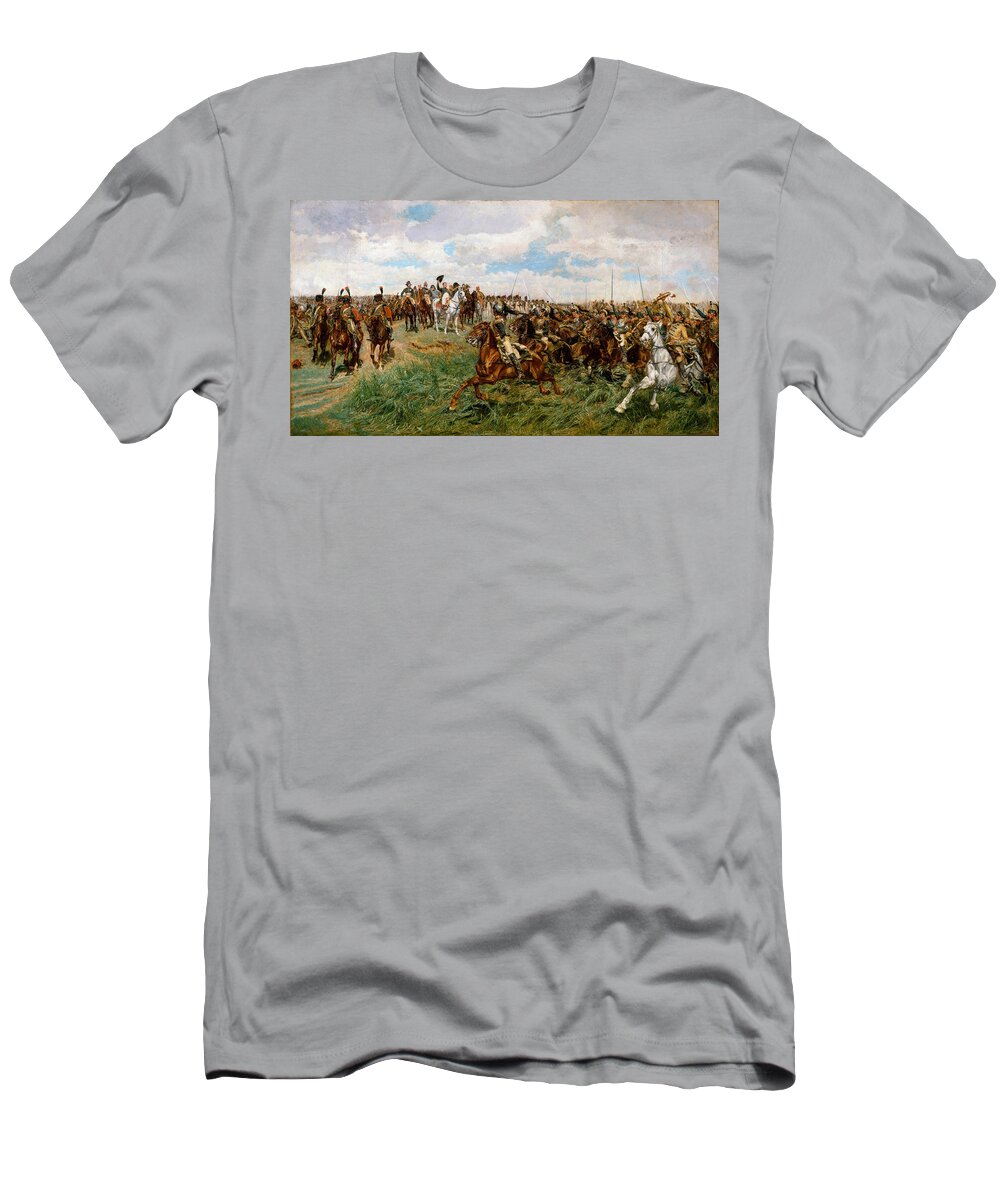 Ernest Meissonier T-Shirt featuring the painting Friedland. 1807 by Ernest Meissonier