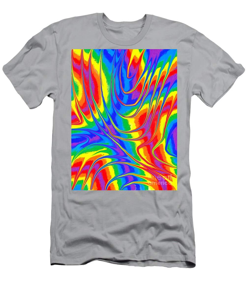 Colourful T-Shirt featuring the digital art Funk 5 by Chris Butler