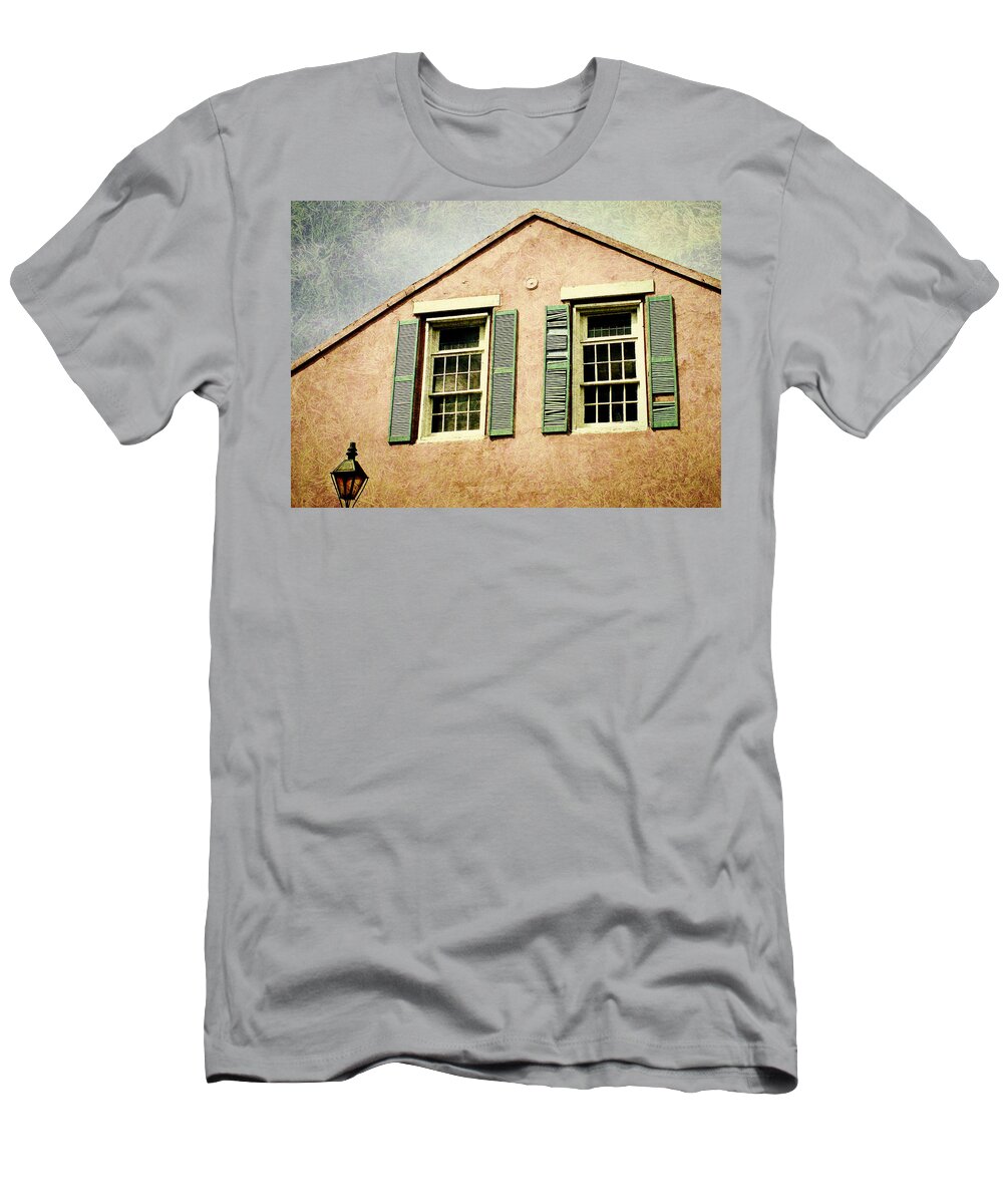 House T-Shirt featuring the digital art Empty. Gable with Twin Windows by Valerie Reeves