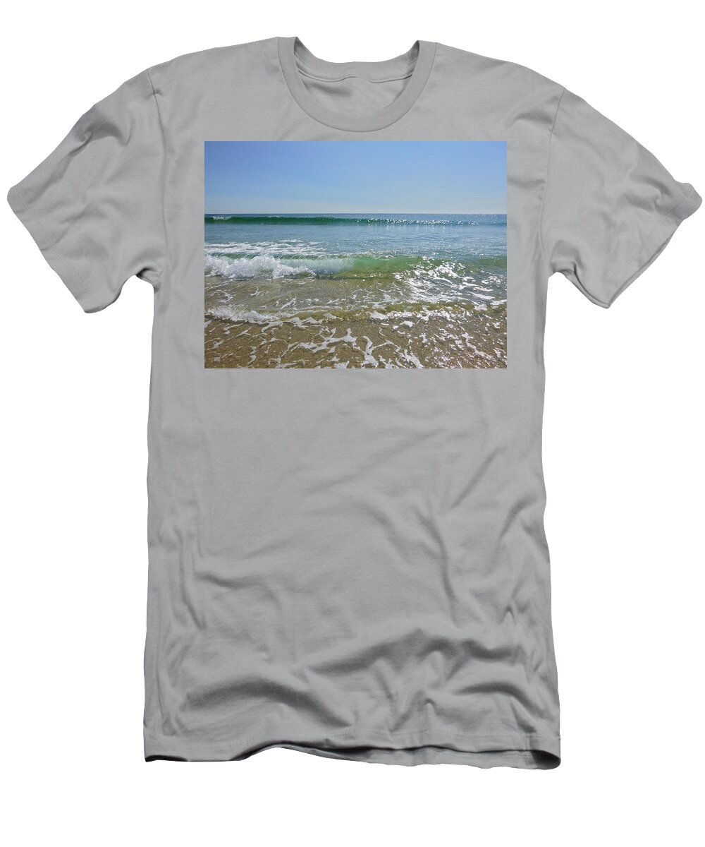 August T-Shirt featuring the photograph Gentle August sea by Ellen Paull