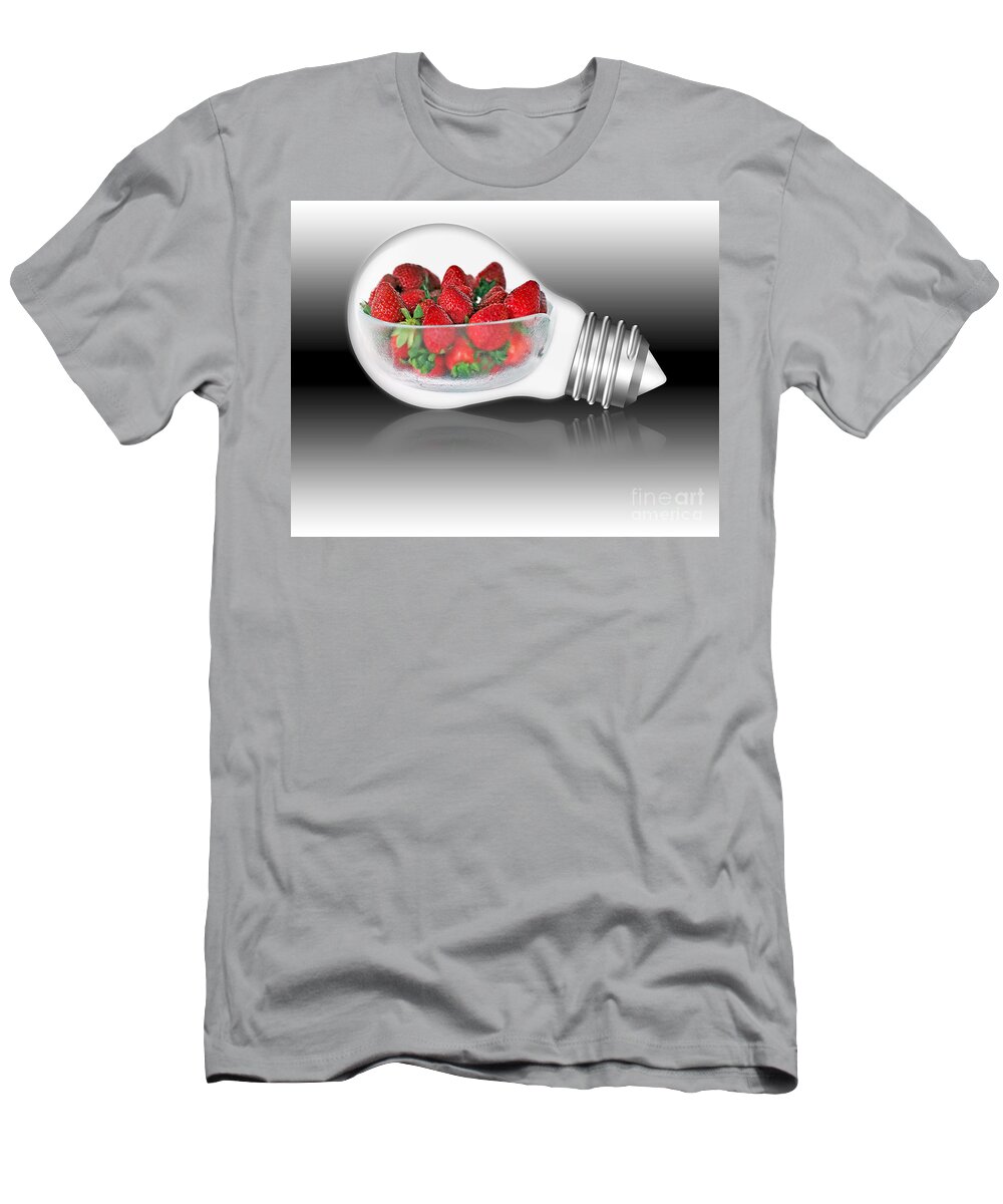 Photography T-Shirt featuring the photograph Global Strawberries by Kaye Menner