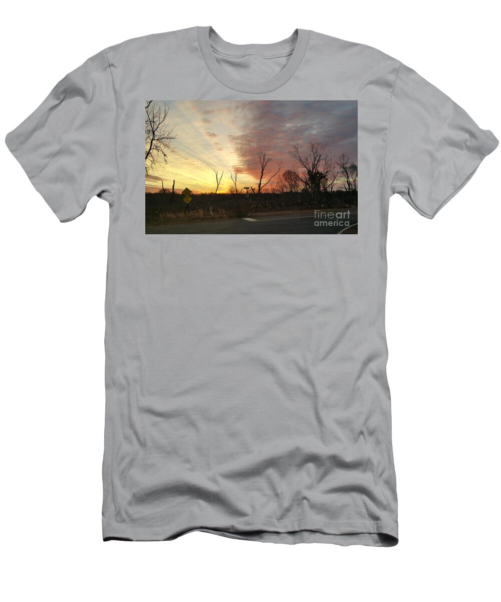 Sunset T-Shirt featuring the photograph God's Painted Sky by Donna Brown