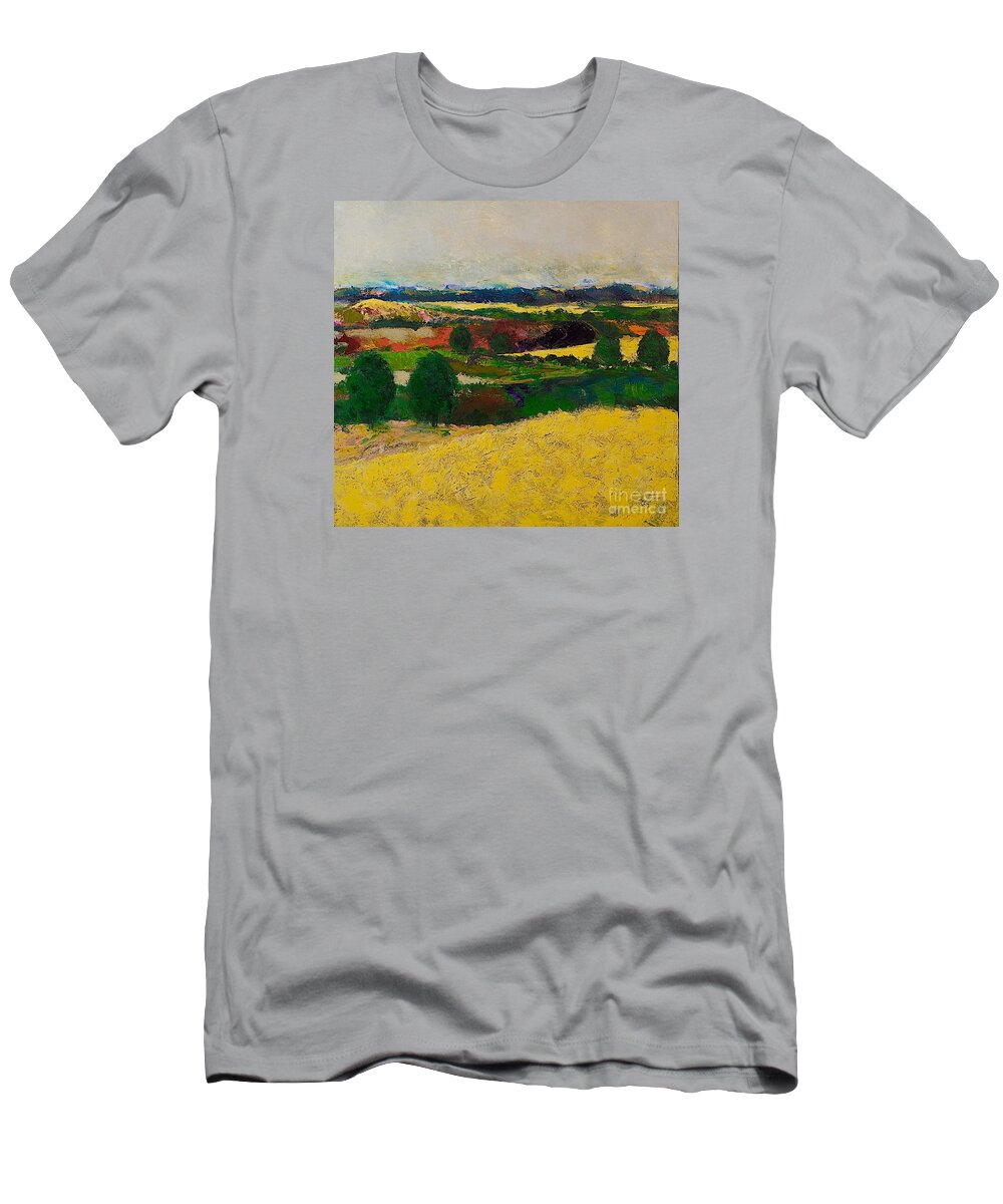 Landscape T-Shirt featuring the painting Golden Mound by Allan P Friedlander