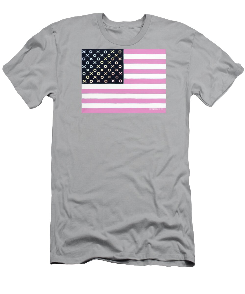 Flag T-Shirt featuring the painting Good and Lovely America by Candace Lovely