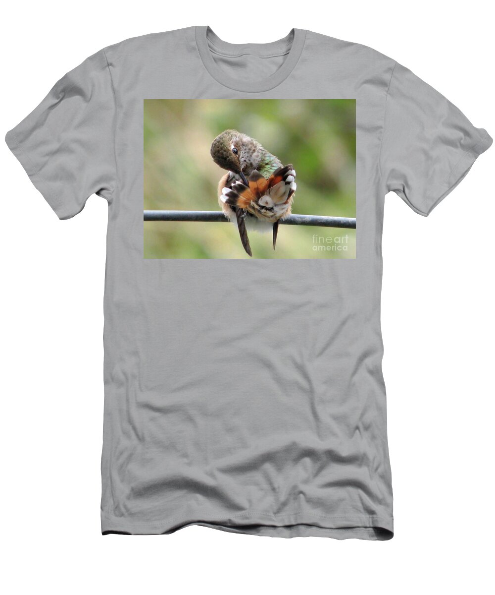 Hummingbirds T-Shirt featuring the photograph Good Grooming by Rory Siegel