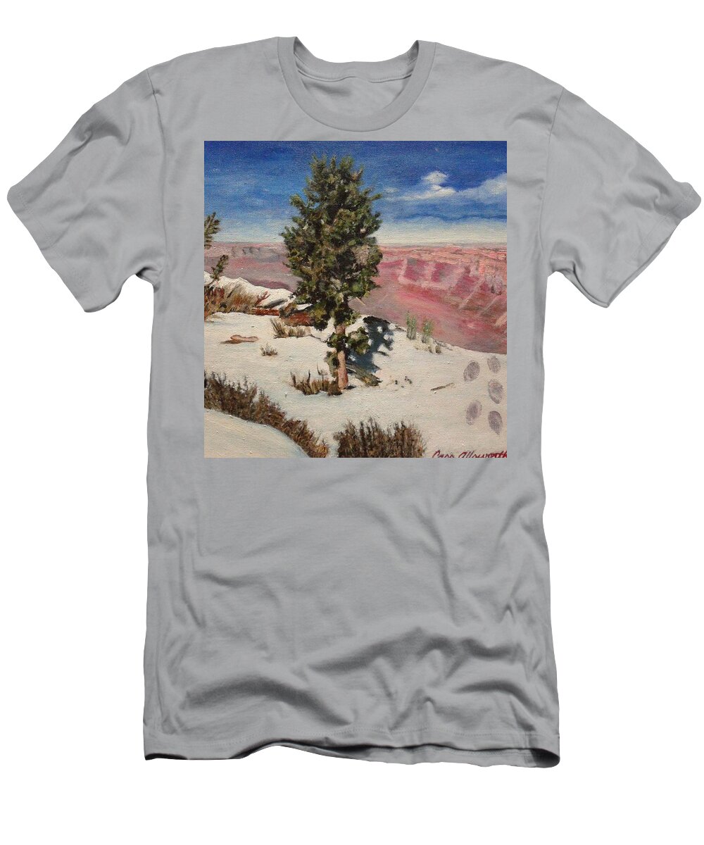 Landscape T-Shirt featuring the painting Grand Canyon by Cassy Allsworth