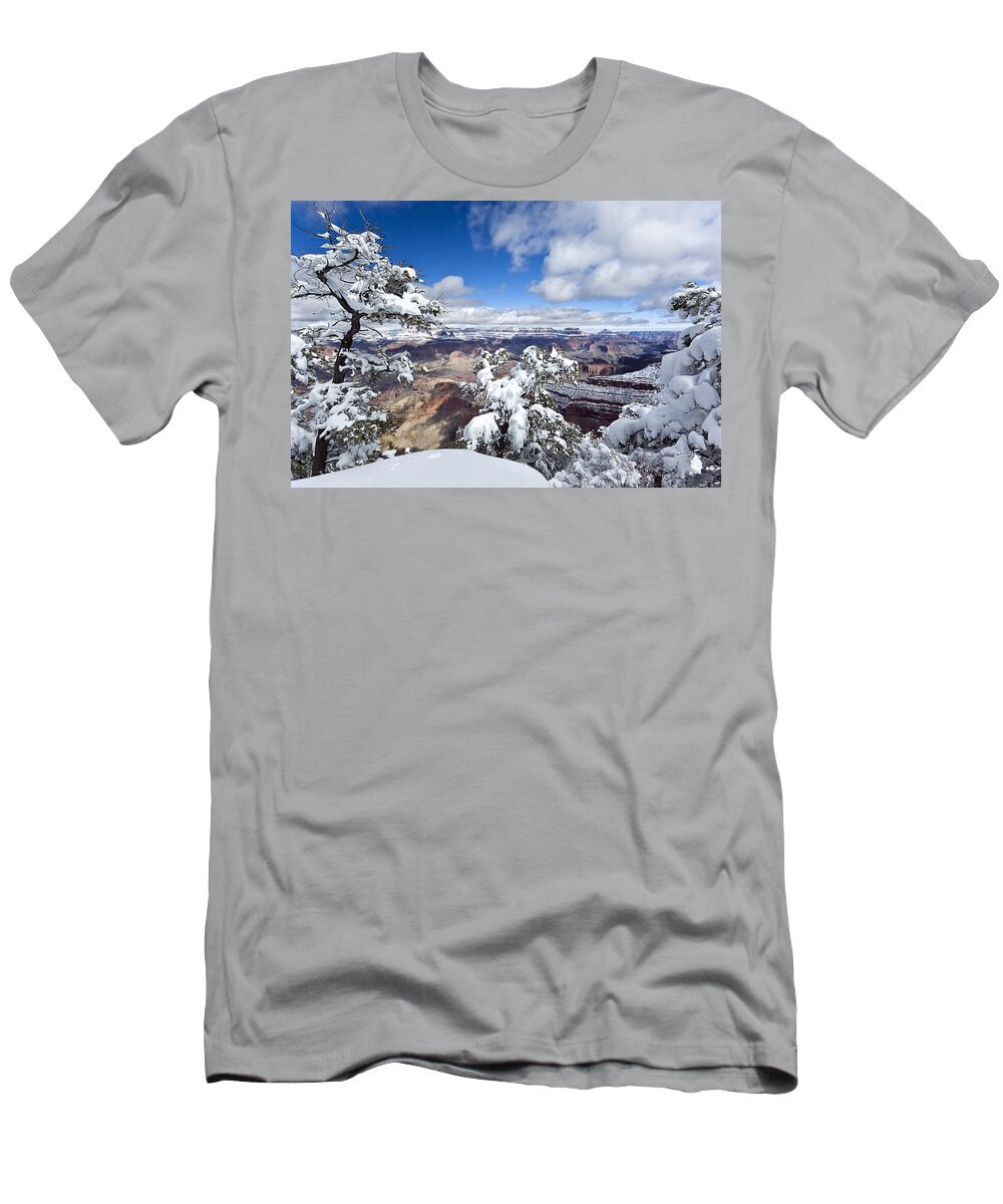 Grand Canyon T-Shirt featuring the photograph Grand Canyon Winter - 1 by Paul Riedinger