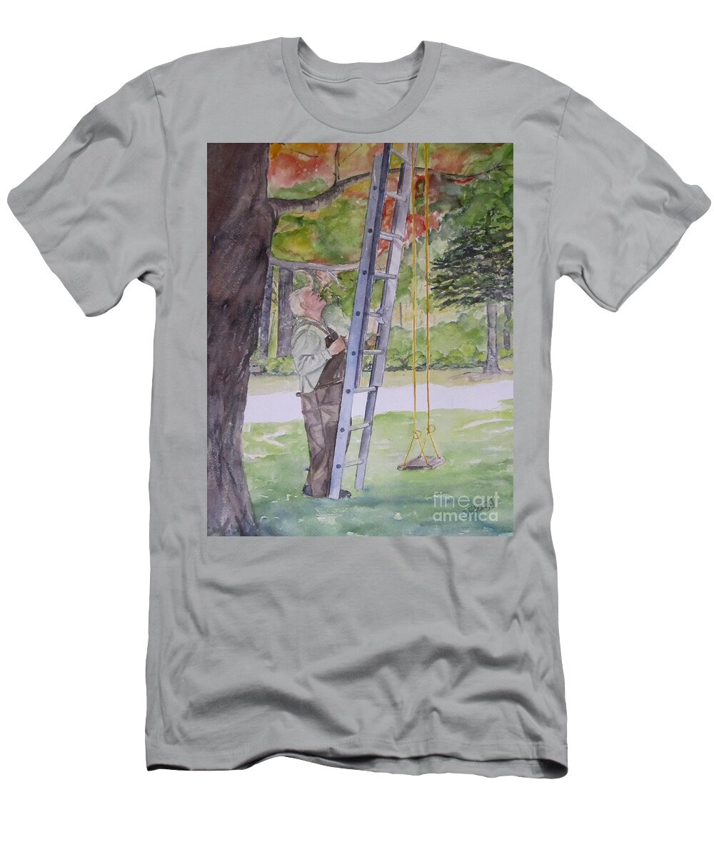 Grandfather T-Shirt featuring the painting Grandad by Carol Flagg