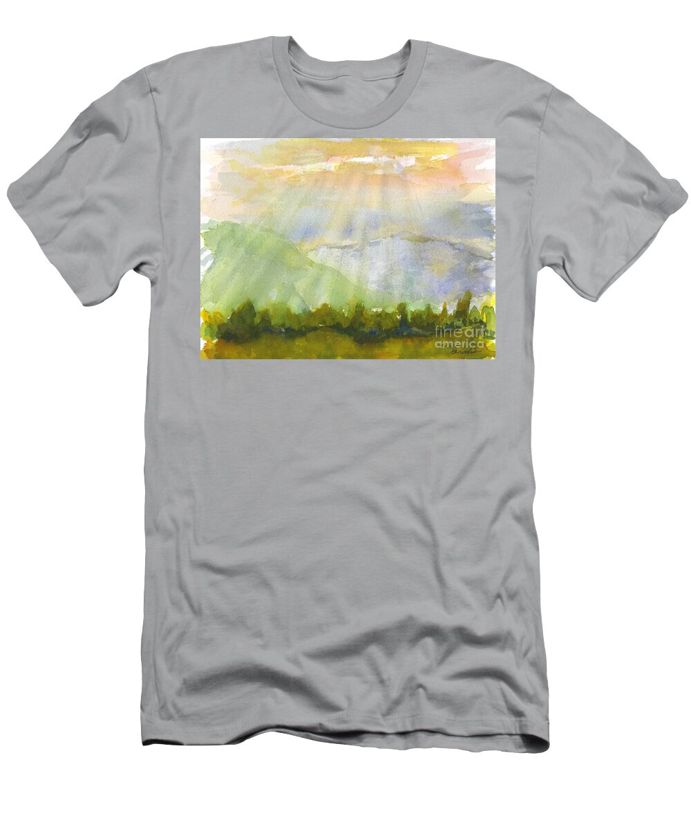 Sun Rays T-Shirt featuring the painting Grandma Cohen Rays by Walt Brodis