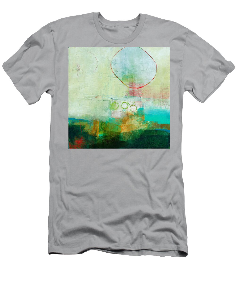 Acrylic T-Shirt featuring the painting Green and Red 6 by Jane Davies