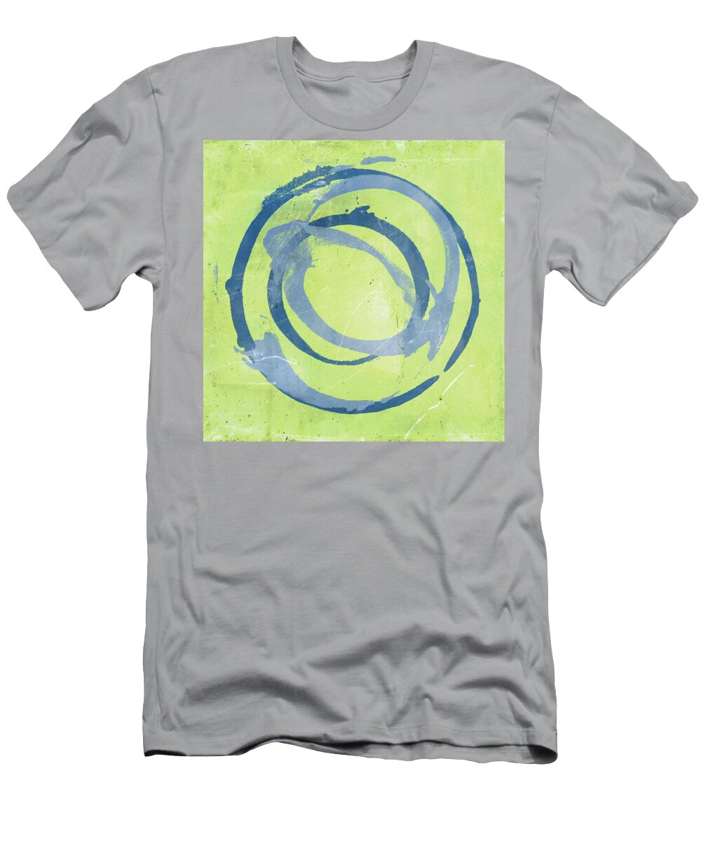 Green T-Shirt featuring the painting Green Blue by Julie Niemela