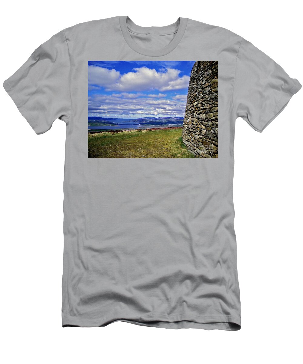 Grianan Of Aileach T-Shirt featuring the photograph Grianan Of Aileach View by Nina Ficur Feenan