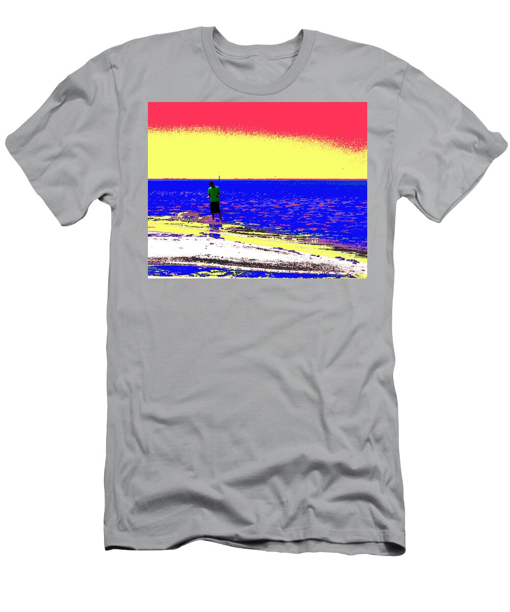 West Side Pier T-Shirt featuring the digital art Gulfport Poster 1 by Alys Caviness-Gober