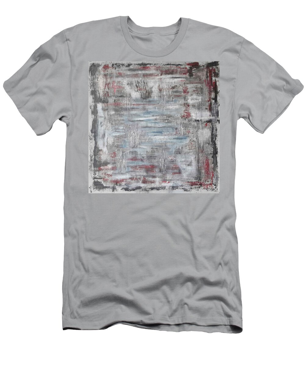 Abstract Painting Strcutured Mix T-Shirt featuring the painting H2 - platzhirsch tres by KUNST MIT HERZ Art with heart