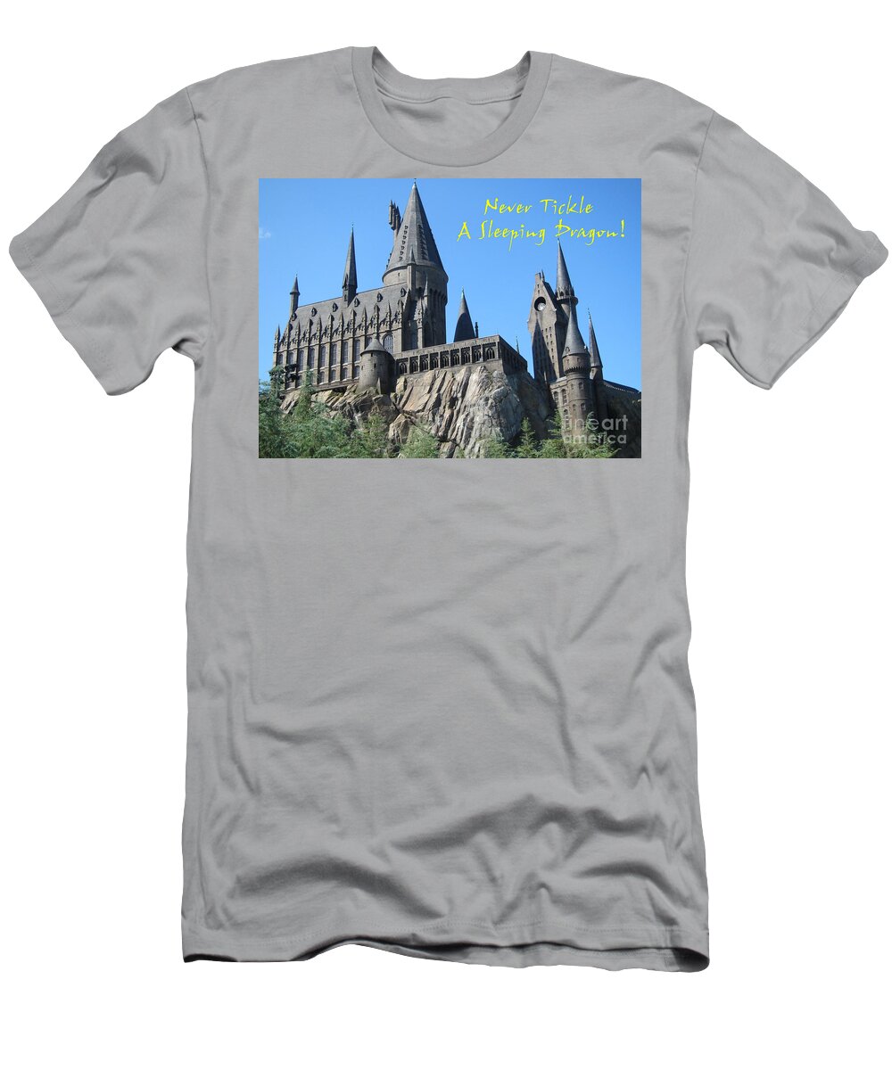 Harry Potter T-Shirt featuring the photograph Hogwarts at Orlando, Florida by Marguerita Tan