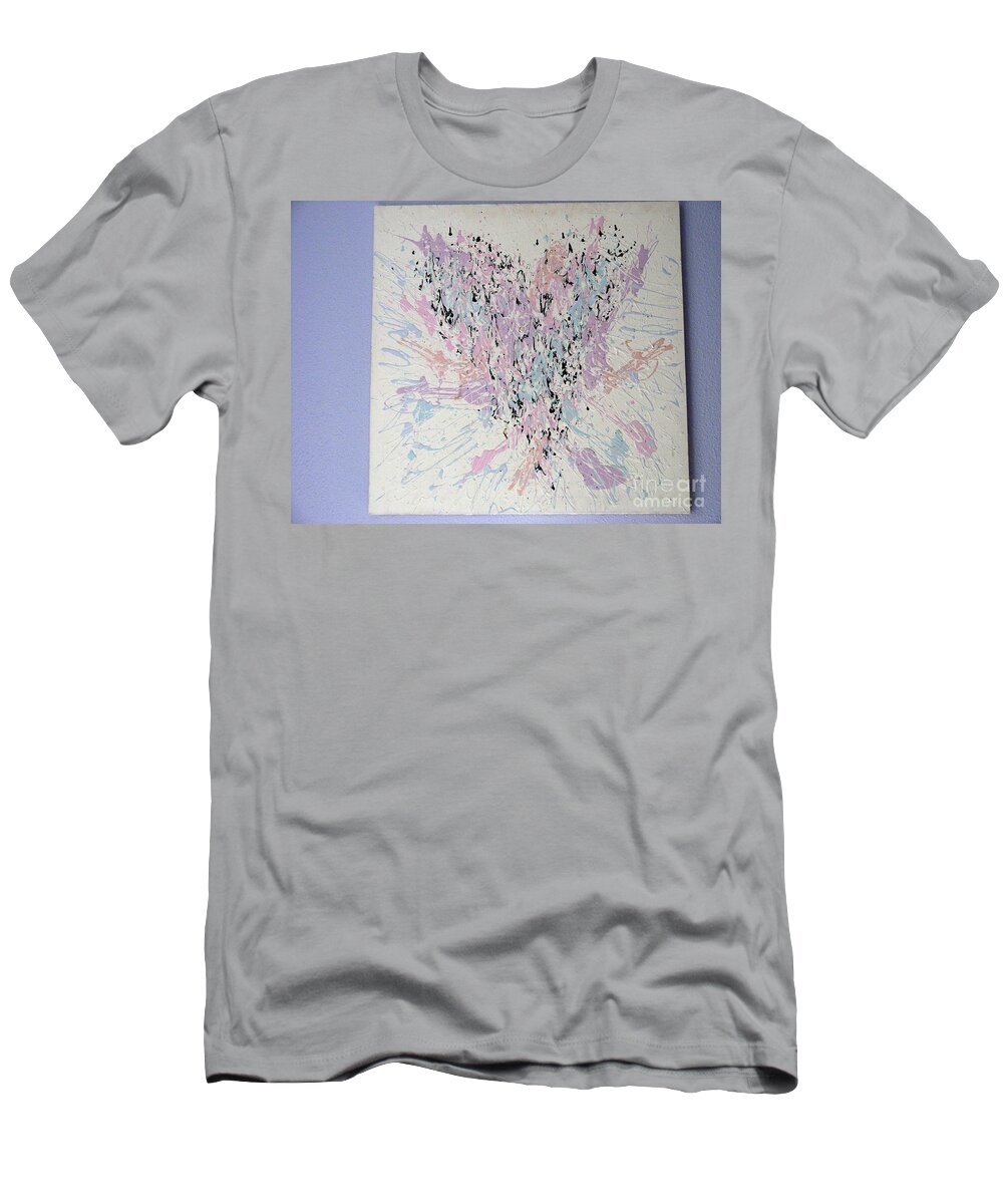 Acrylic T-Shirt featuring the painting Heart Splash by Mars Besso