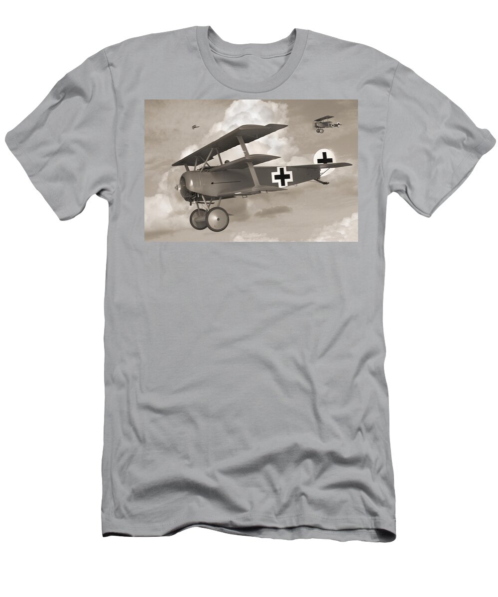 Ww1 T-Shirt featuring the photograph Here Comes Trouble 3 by Mike McGlothlen