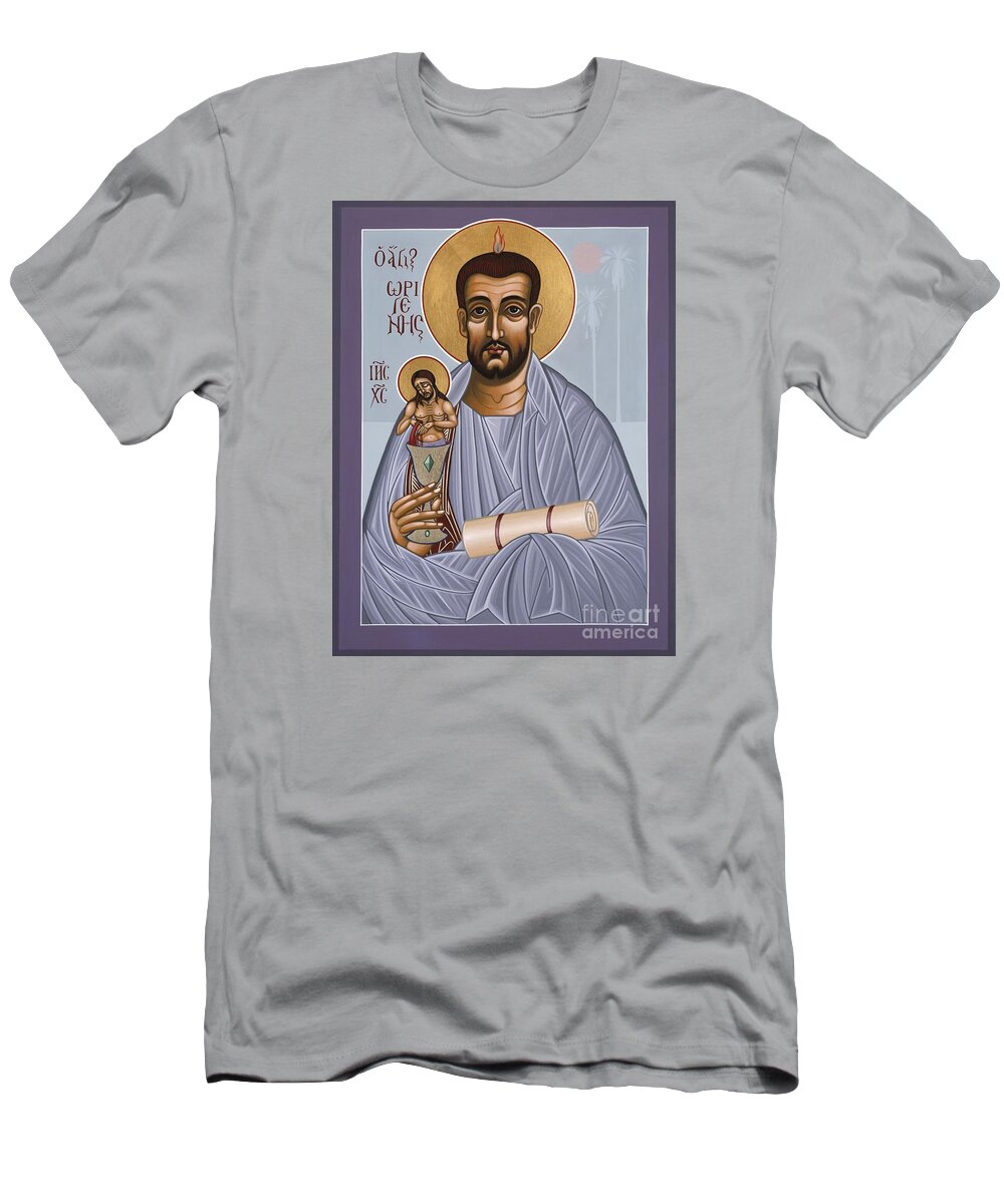 Holy Theologian Origen T-Shirt featuring the painting Holy Theologian Origen 112 by William Hart McNichols