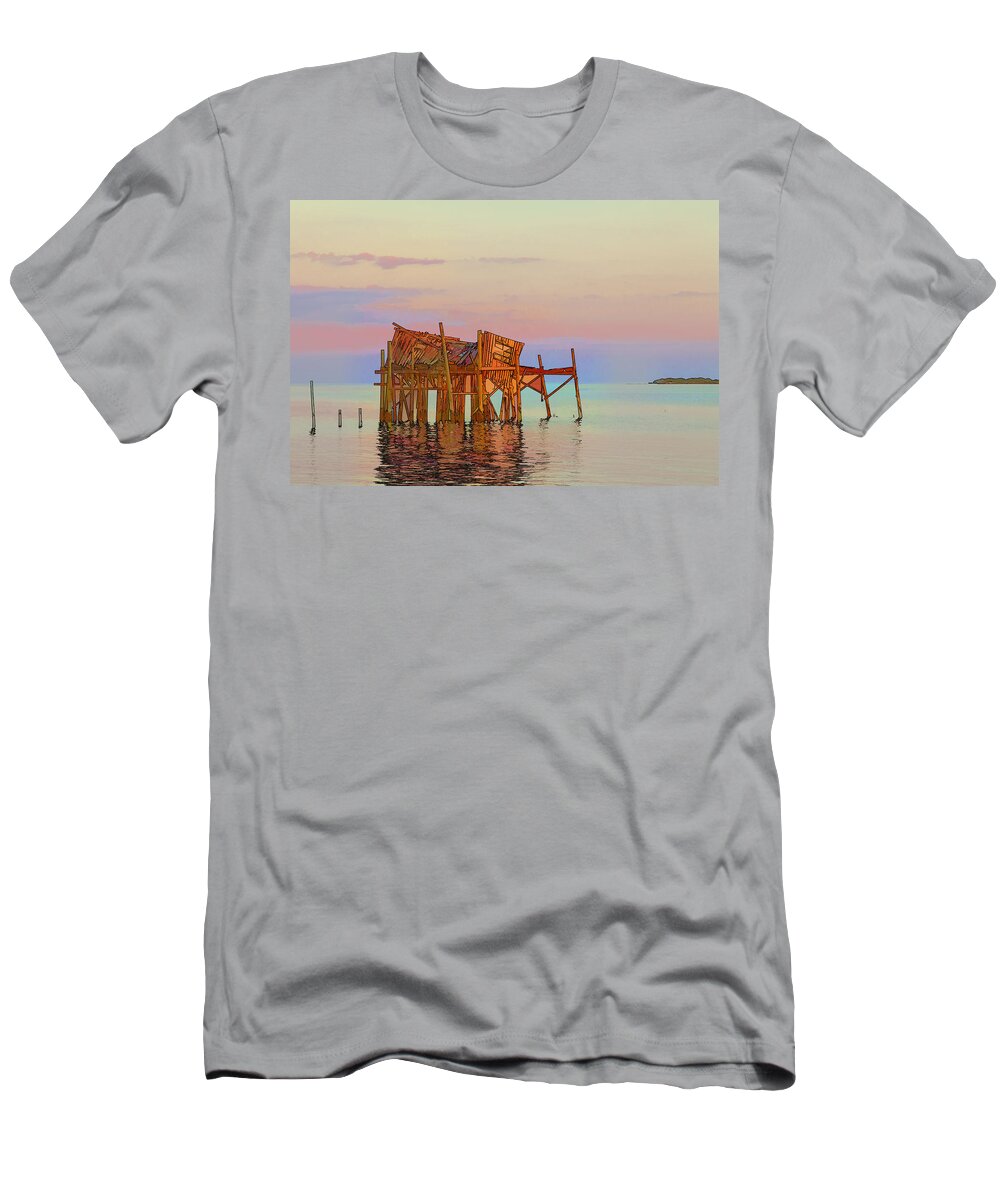 Cedar Key T-Shirt featuring the photograph Honeymoon Cottage by Jerry Nettik