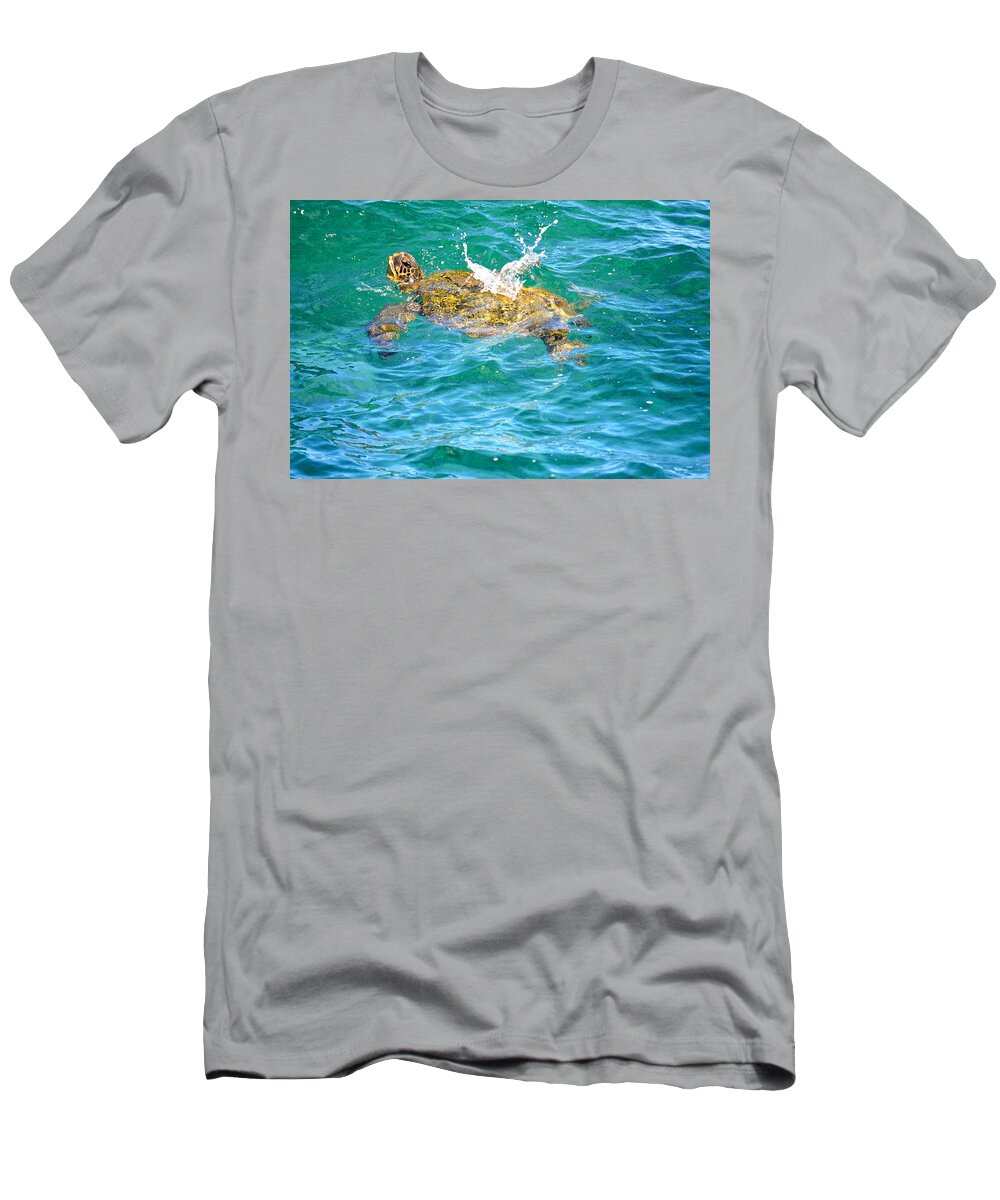 Hawaii T-Shirt featuring the photograph Honu Hawaiian green sea turtle by Lehua Pekelo-Stearns
