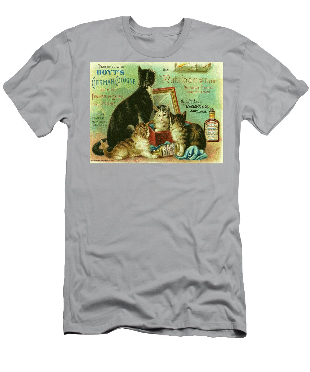 Hoyts German Cologne T-Shirt featuring the digital art Hoyts Cats by Georgia Clare