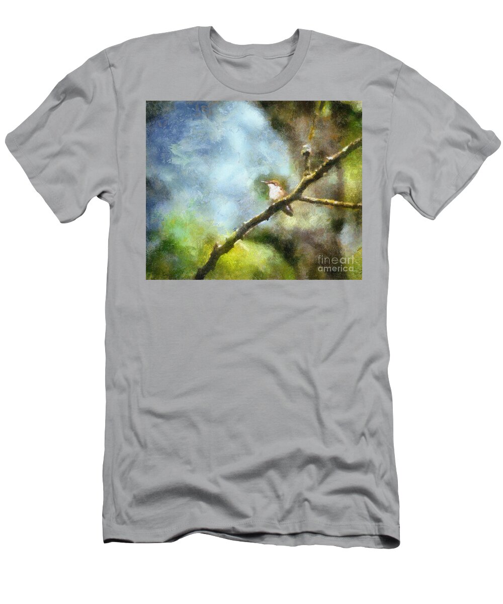 Hummingbird T-Shirt featuring the photograph Hummingbird by Kerri Farley