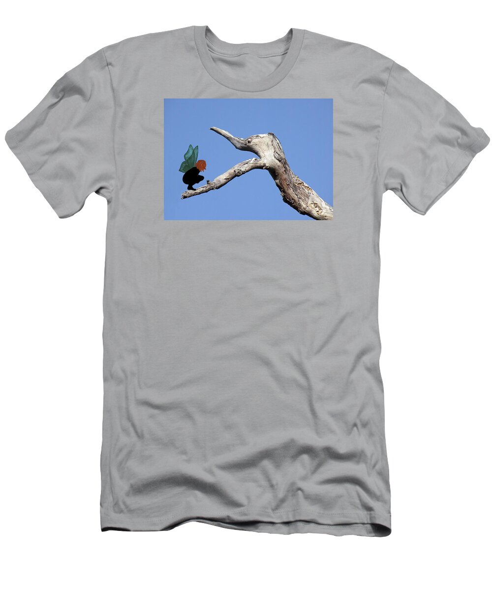 Driftwood T-Shirt featuring the photograph I Almost Ate a Fairy by Rosalie Scanlon