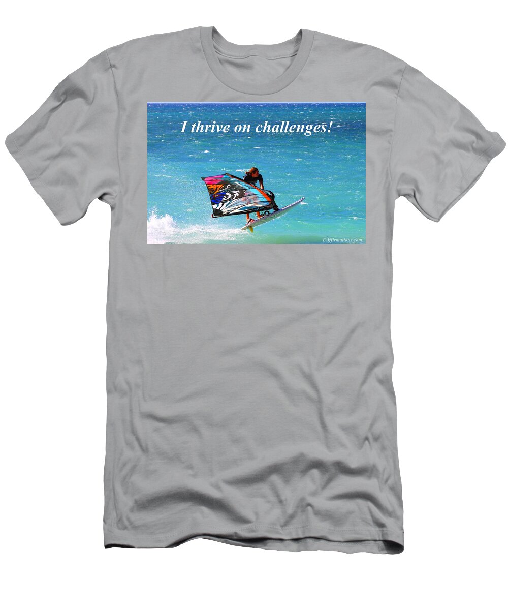 Ocean T-Shirt featuring the photograph I Strive On Challenges by Pharaoh Martin