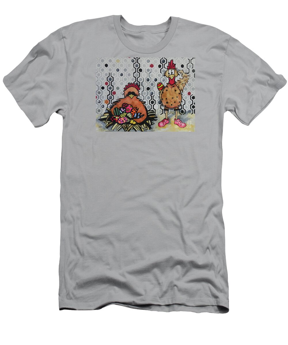 Fine Art Painting T-Shirt featuring the painting Happy Easter by Chrisann Ellis