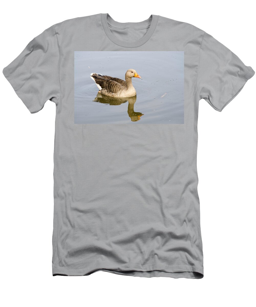 Greylag T-Shirt featuring the photograph In Reflection by Spikey Mouse Photography