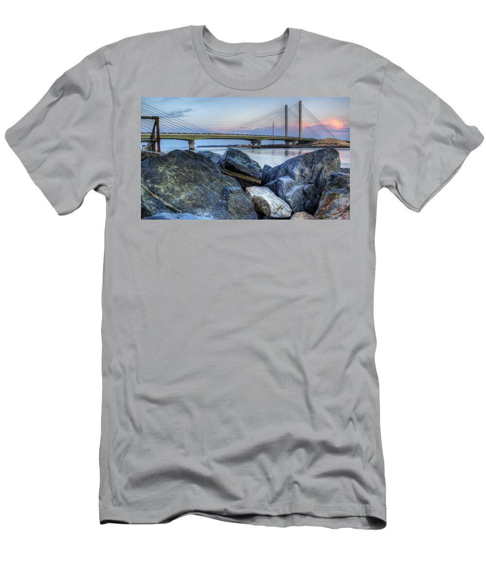 Indian River T-Shirt featuring the photograph Indian River Inlet Sunrise by David Dufresne