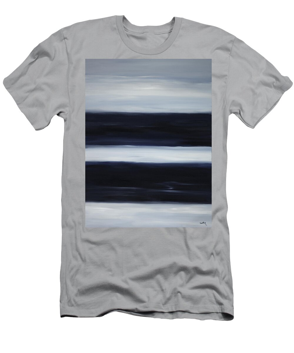 Abstract T-Shirt featuring the painting Indigo Blur II by Tamara Nelson