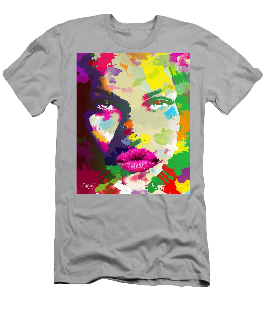 Female T-Shirt featuring the digital art Intensity by Anthony Mwangi
