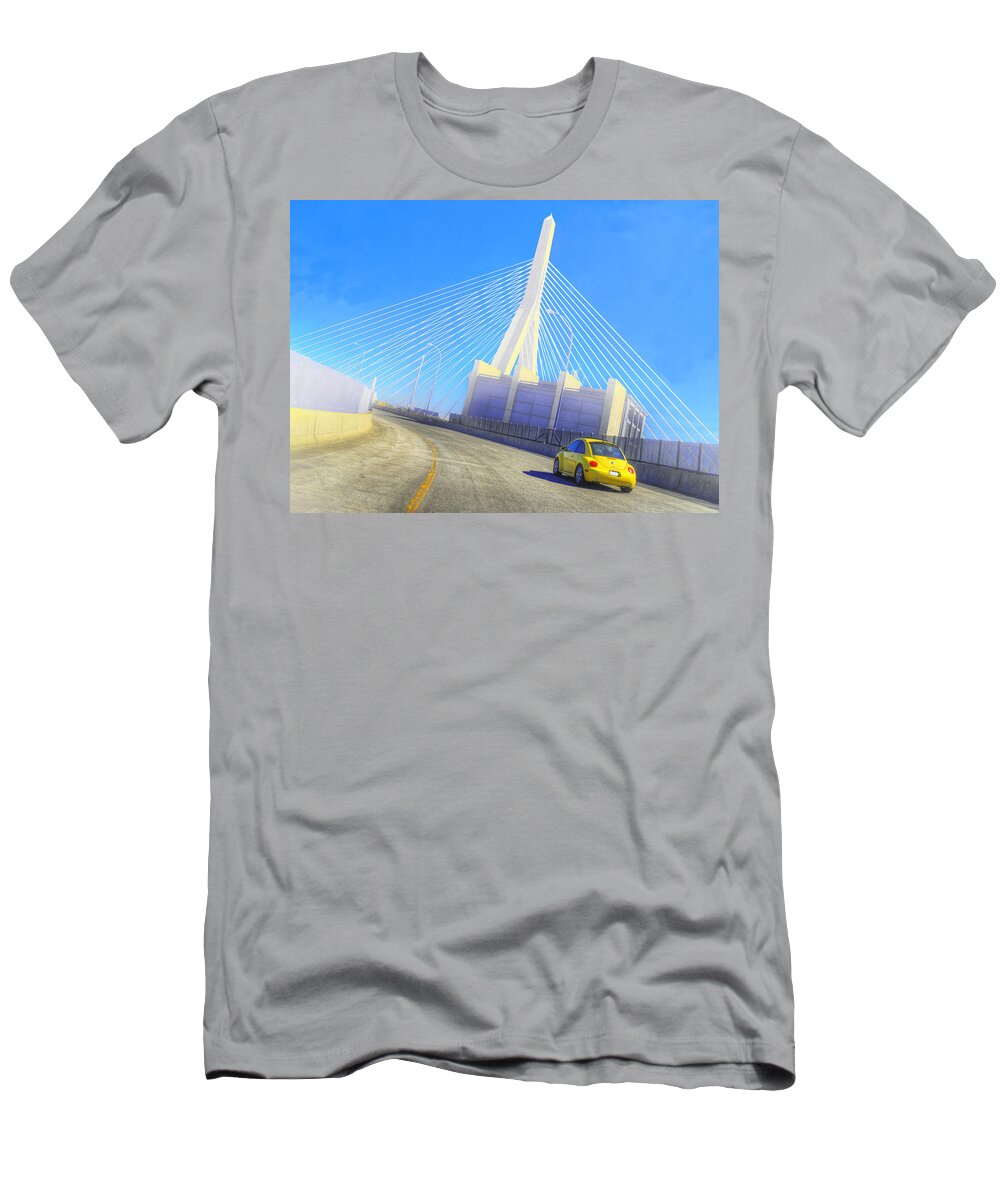 Boston T-Shirt featuring the photograph Interstate 93 in Boston by Rick Mosher