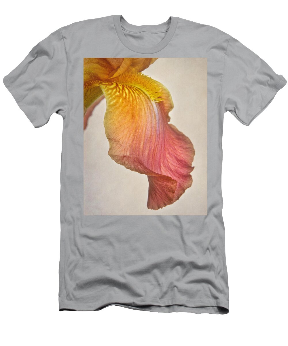 Black And White T-Shirt featuring the photograph Iris Petal by David and Carol Kelly