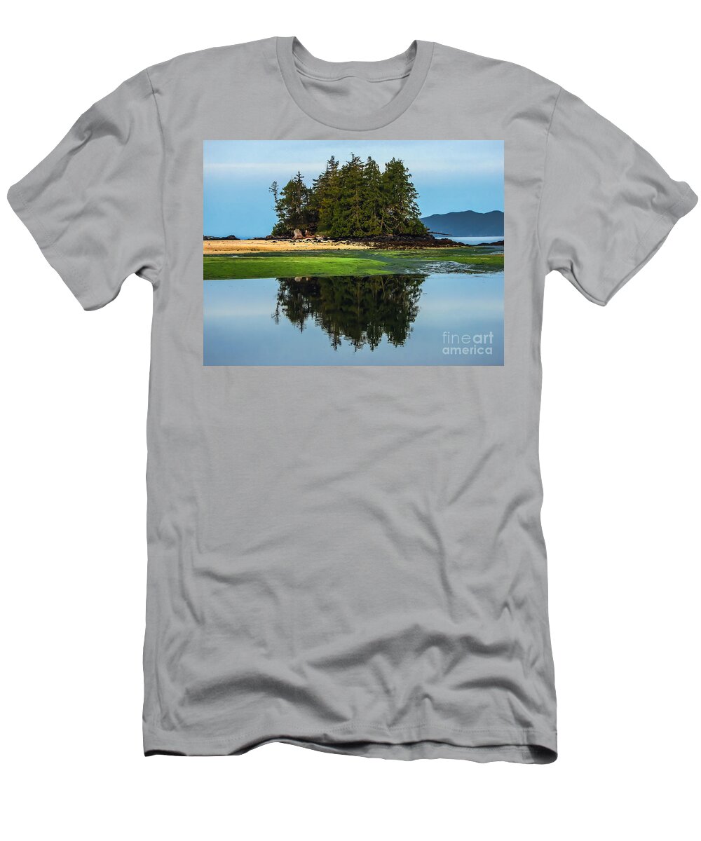 British Columbia T-Shirt featuring the photograph Island Reflection by Robert Bales