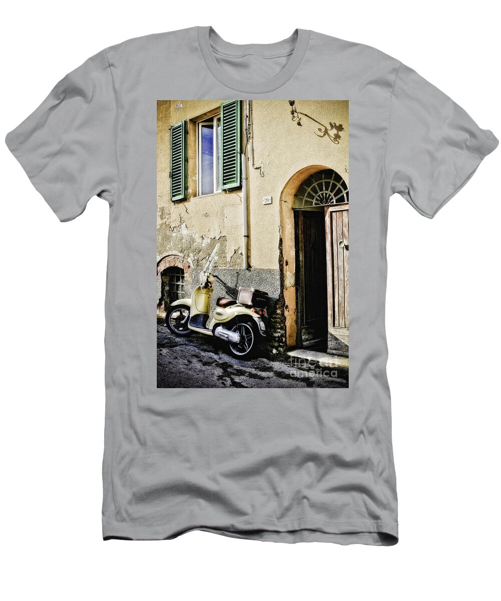 Timothy Hacker T-Shirt featuring the photograph Italian Motor Scooter by Timothy Hacker