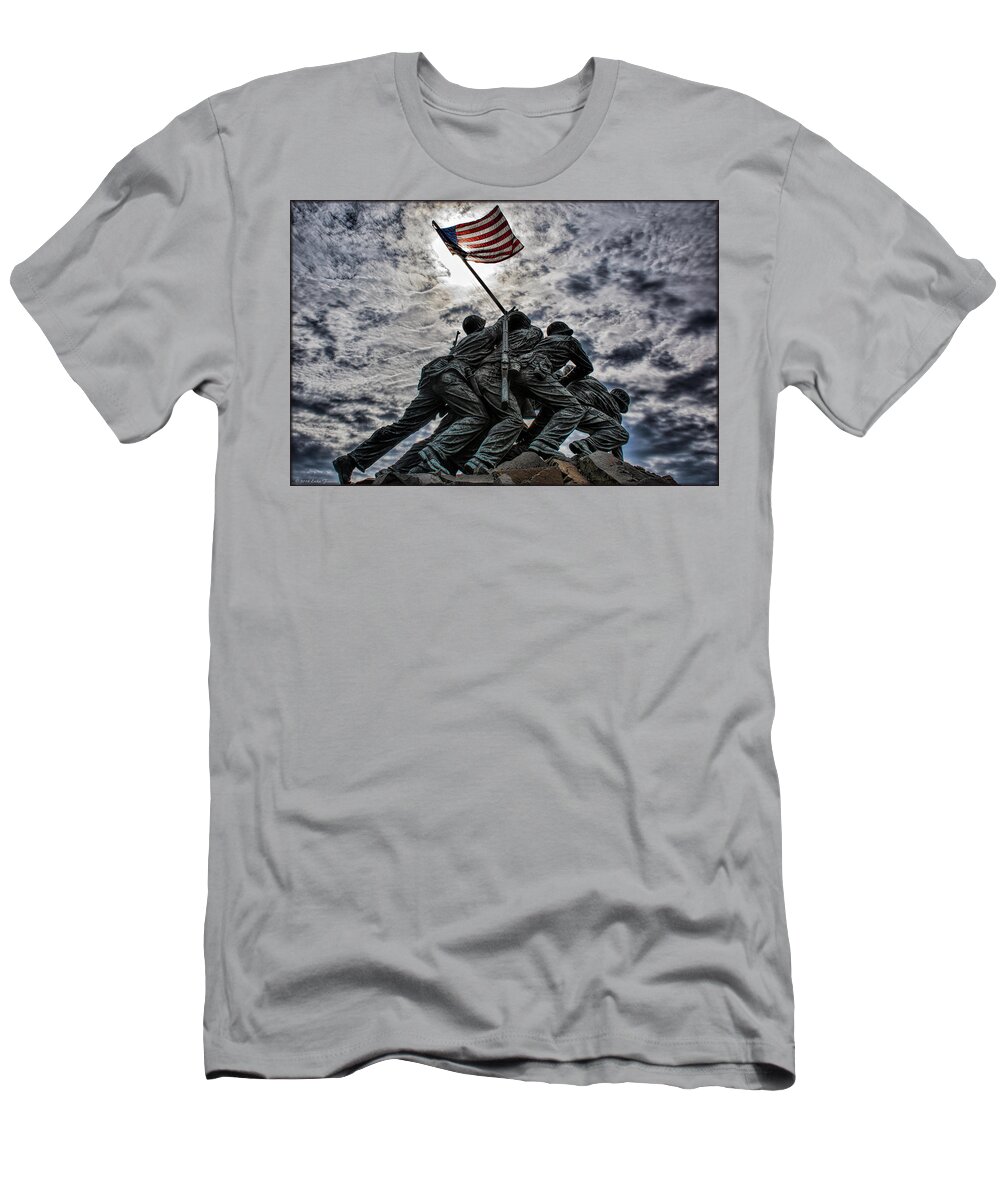 Flag T-Shirt featuring the photograph Iwo Jima by Erika Fawcett