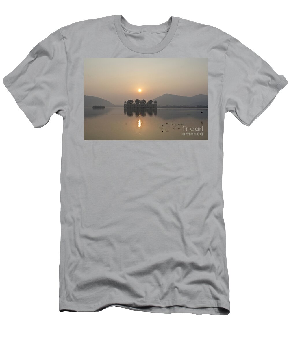 Sunrise T-Shirt featuring the photograph Jal Mahal in sunrise by Elena Perelman
