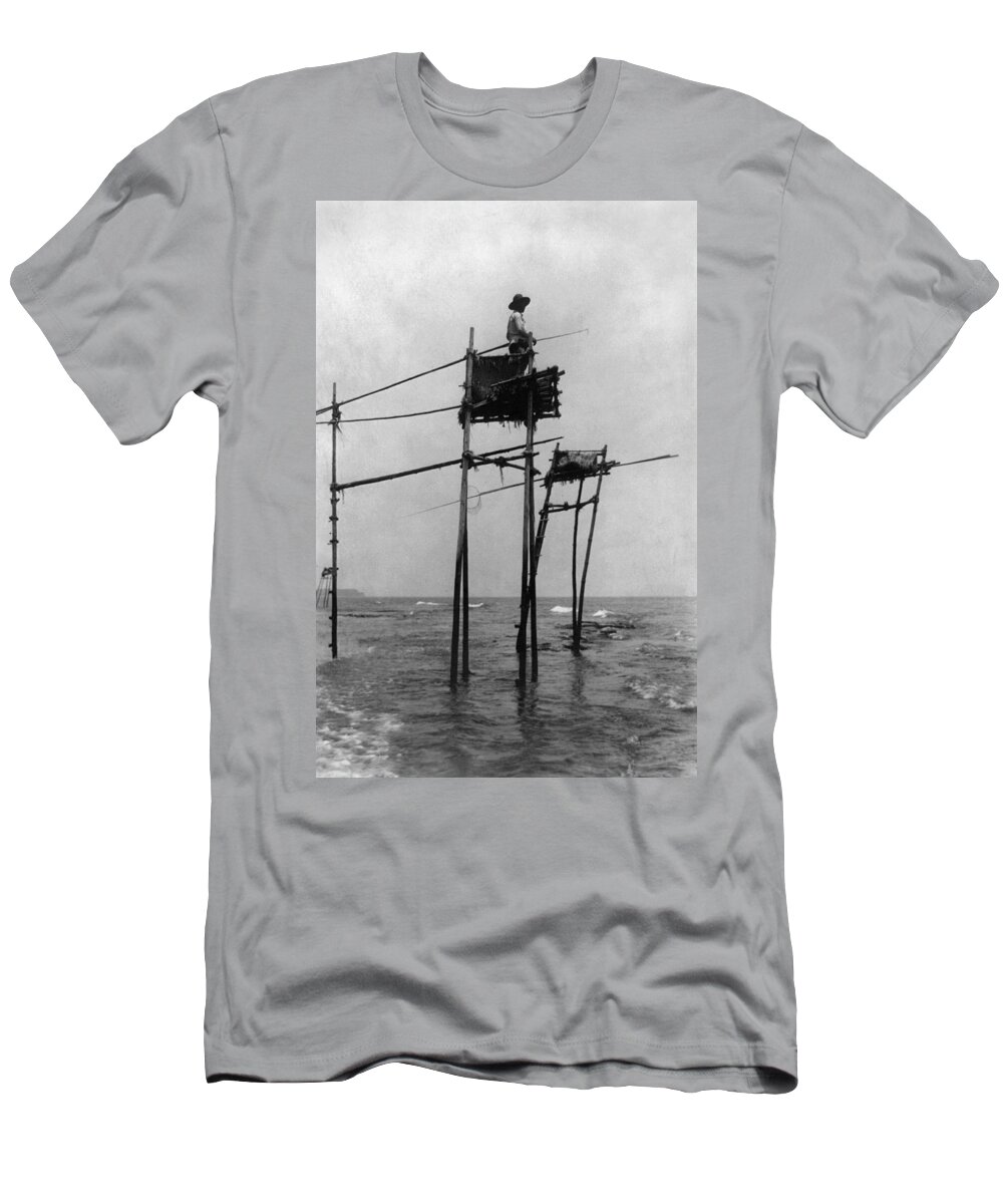 1890 T-Shirt featuring the photograph Japan Fisherman, C1890 by Granger