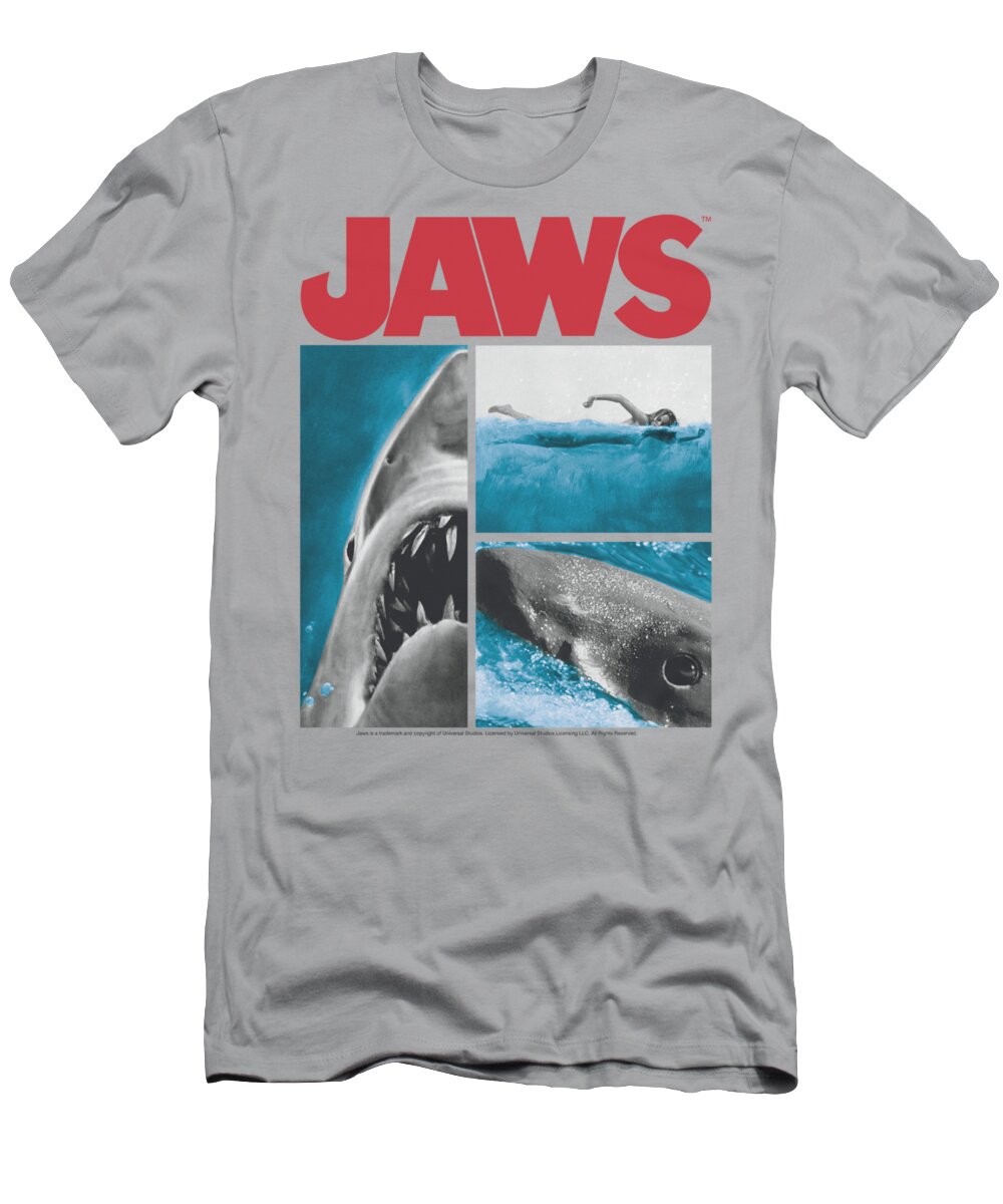 Jaws T-Shirt featuring the digital art Jaws - Instajaws by Brand A