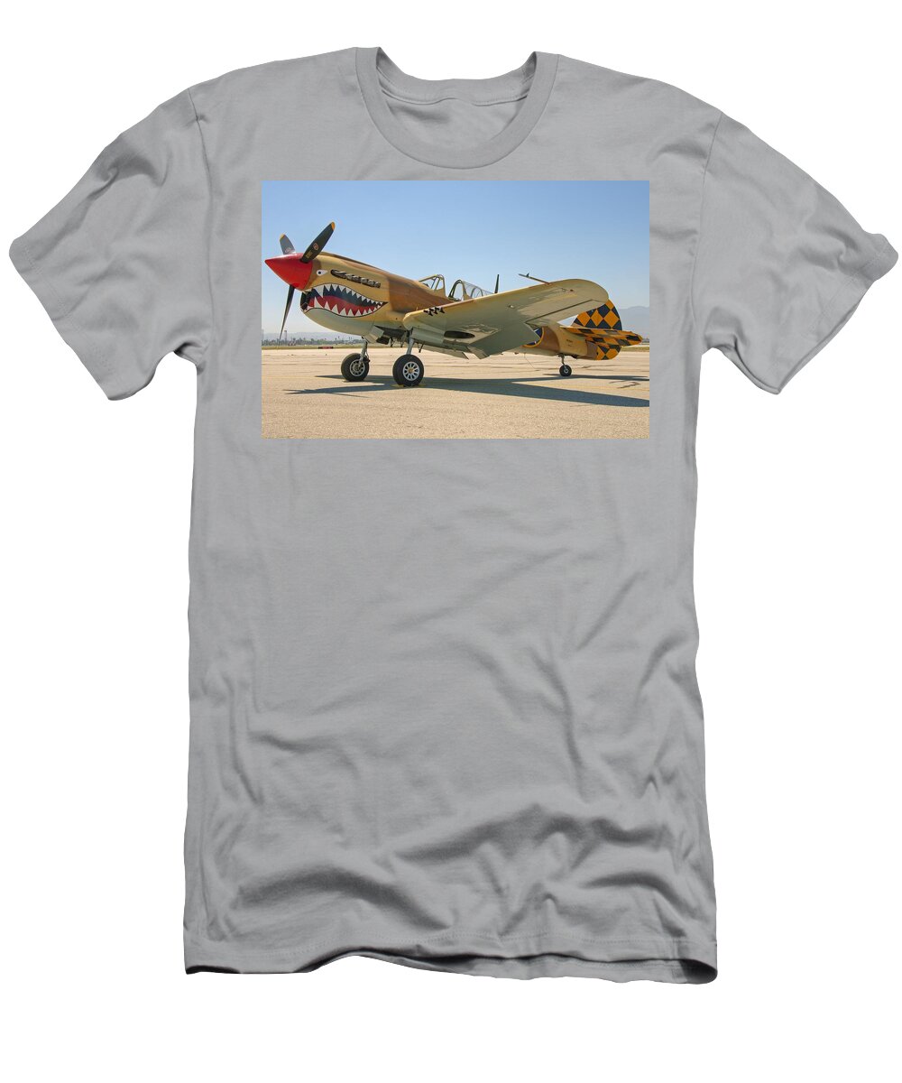 P40 Warhawk T-Shirt featuring the photograph Jaws by Jeff Cook