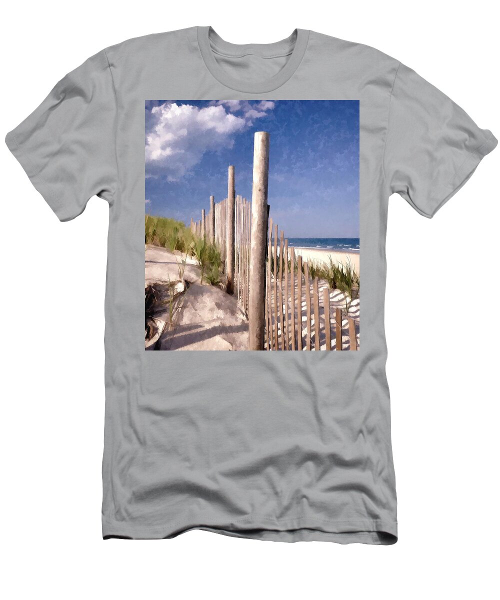 Digital Paintings T-Shirt featuring the photograph Jersey Shore by Allen Beatty