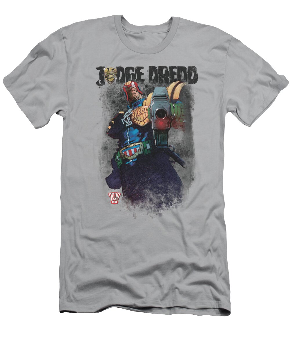 Judge Dredd T-Shirt featuring the digital art Judge Dredd - Last Words by Brand A