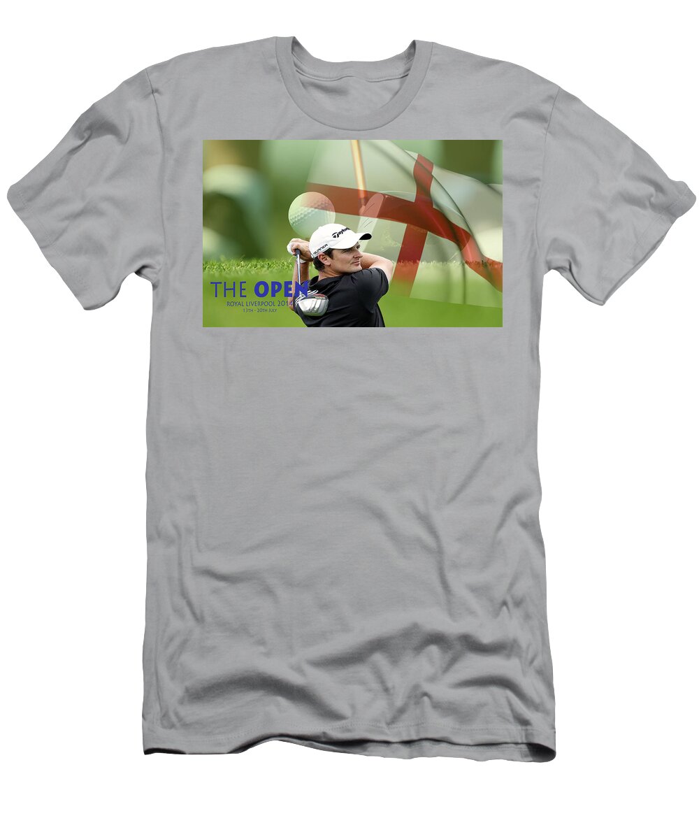 Play T-Shirt featuring the photograph Justin Rose by Spikey Mouse Photography