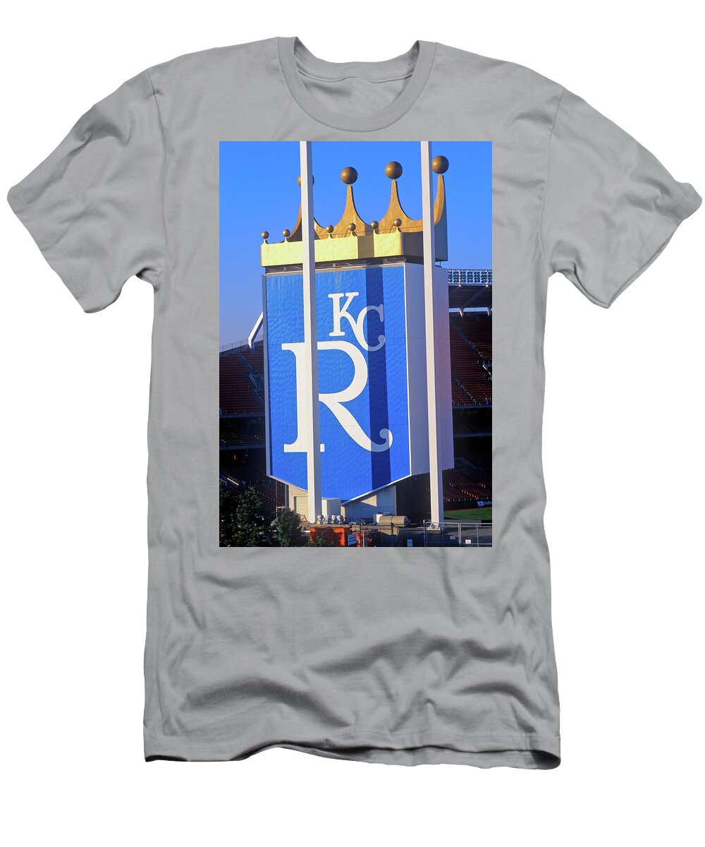 Photography T-Shirt featuring the photograph Kansas City Royals, Baseball Stadium by Panoramic Images