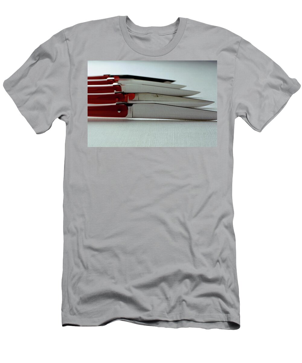 Kitchen T-Shirt featuring the photograph Knives by Romulo Yanes