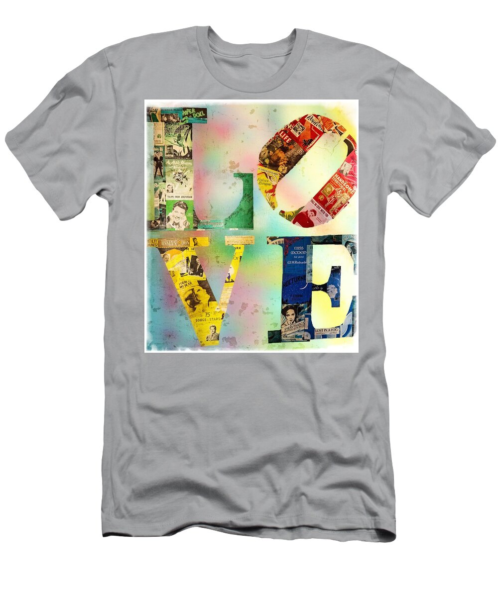 Heart T-Shirt featuring the photograph L O V E by Jordan Blackstone