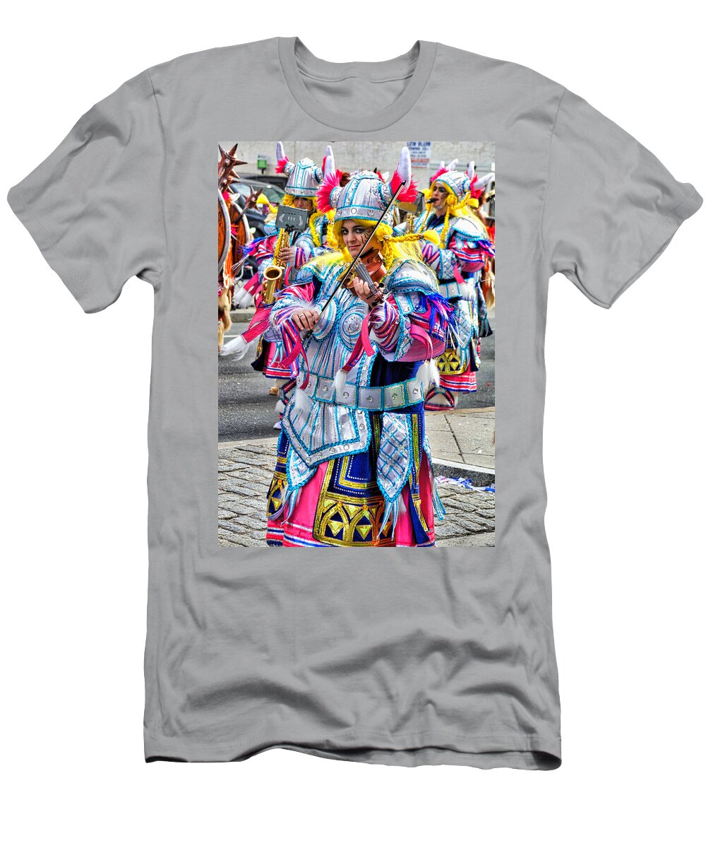 Mummer T-Shirt featuring the photograph Lady Viking Mummer by Alice Gipson